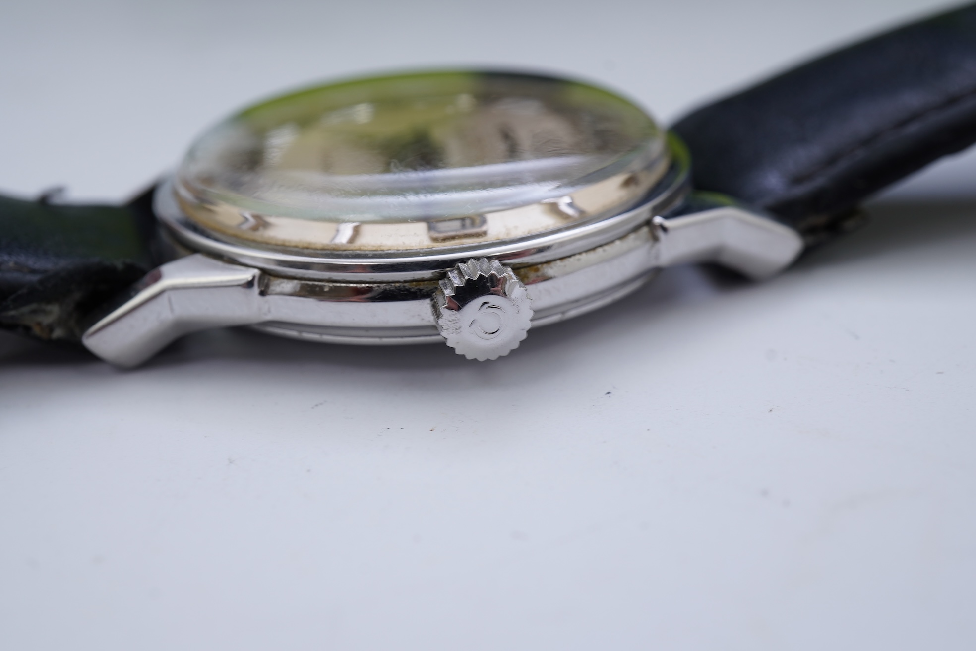 A gentleman's 1960's? stainless steel Omega Constellation Automatic Chronometer Officially Certified wrist watch, with pie-pan dial